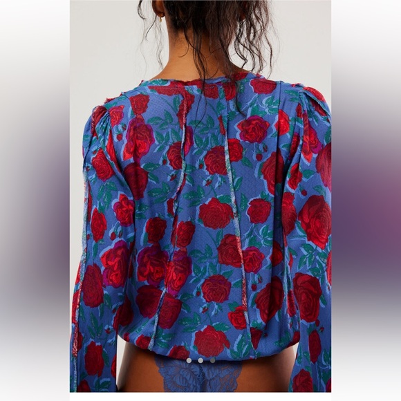 Free people everything’s rosy bodysuit - Picture 3 of 8